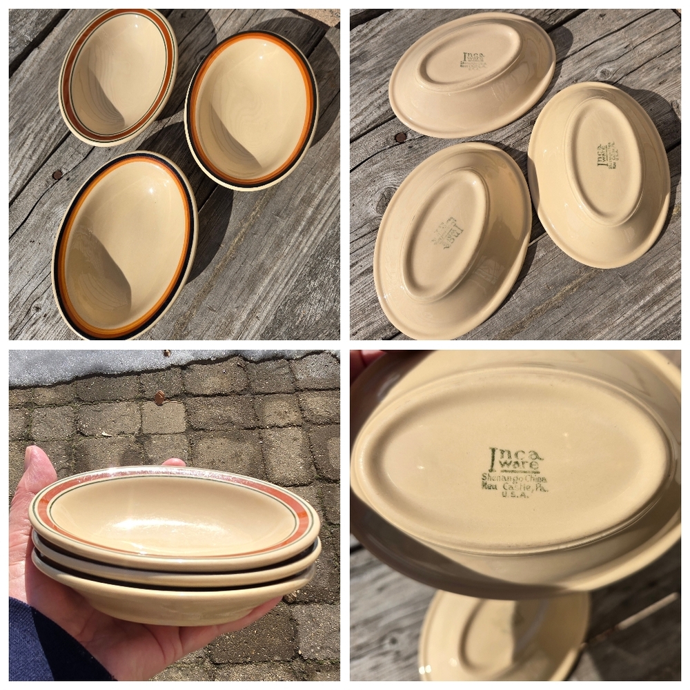 Lot 3 Vtg Small Bowls Restaurantware Shenango Incaware USA